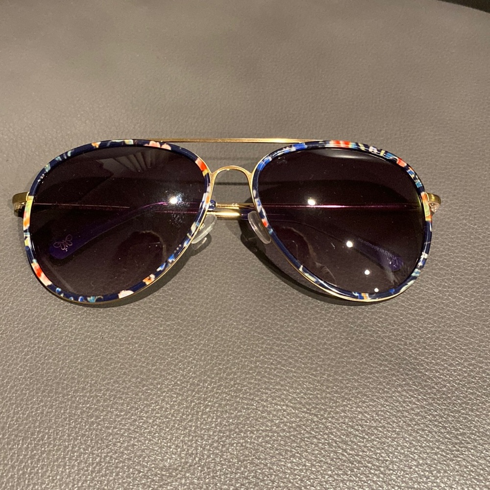 Johnny Was Floral Aviator Sunglasses